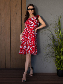 Платье миди ISSA Plus модель 14667_красный Фото