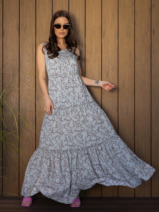 Сарафан ISSA Plus модель 14672_оливковый Фото