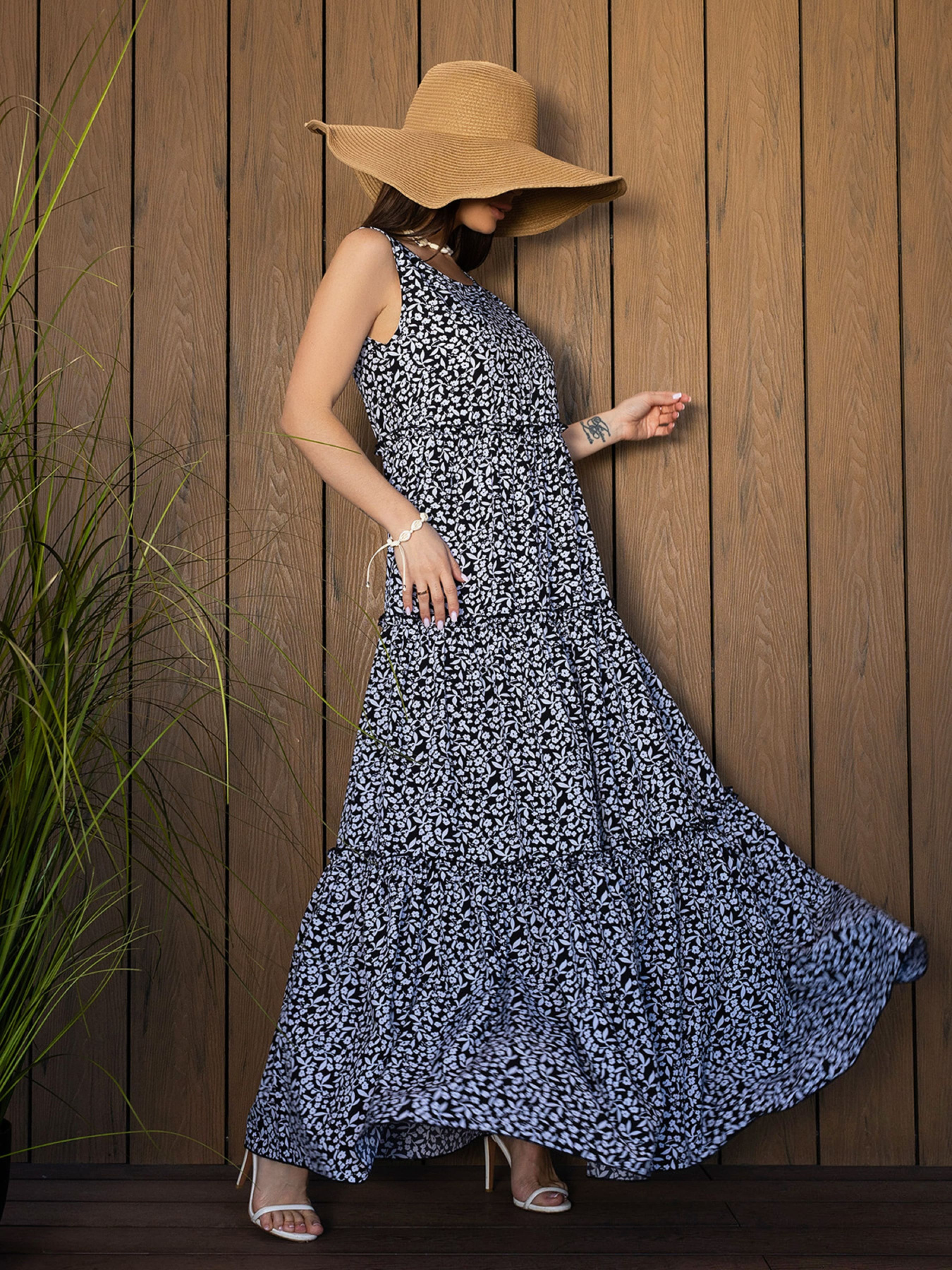 Сукня максі ISSA Plus модель 14673_черный Фото