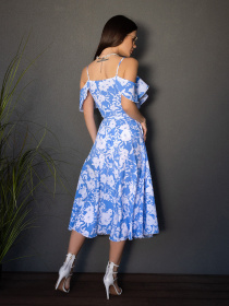 Сукня міді ISSA Plus модель 14674_голубой Фото