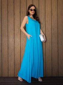 Сарафан ISSA Plus модель 13868_голубой Фото