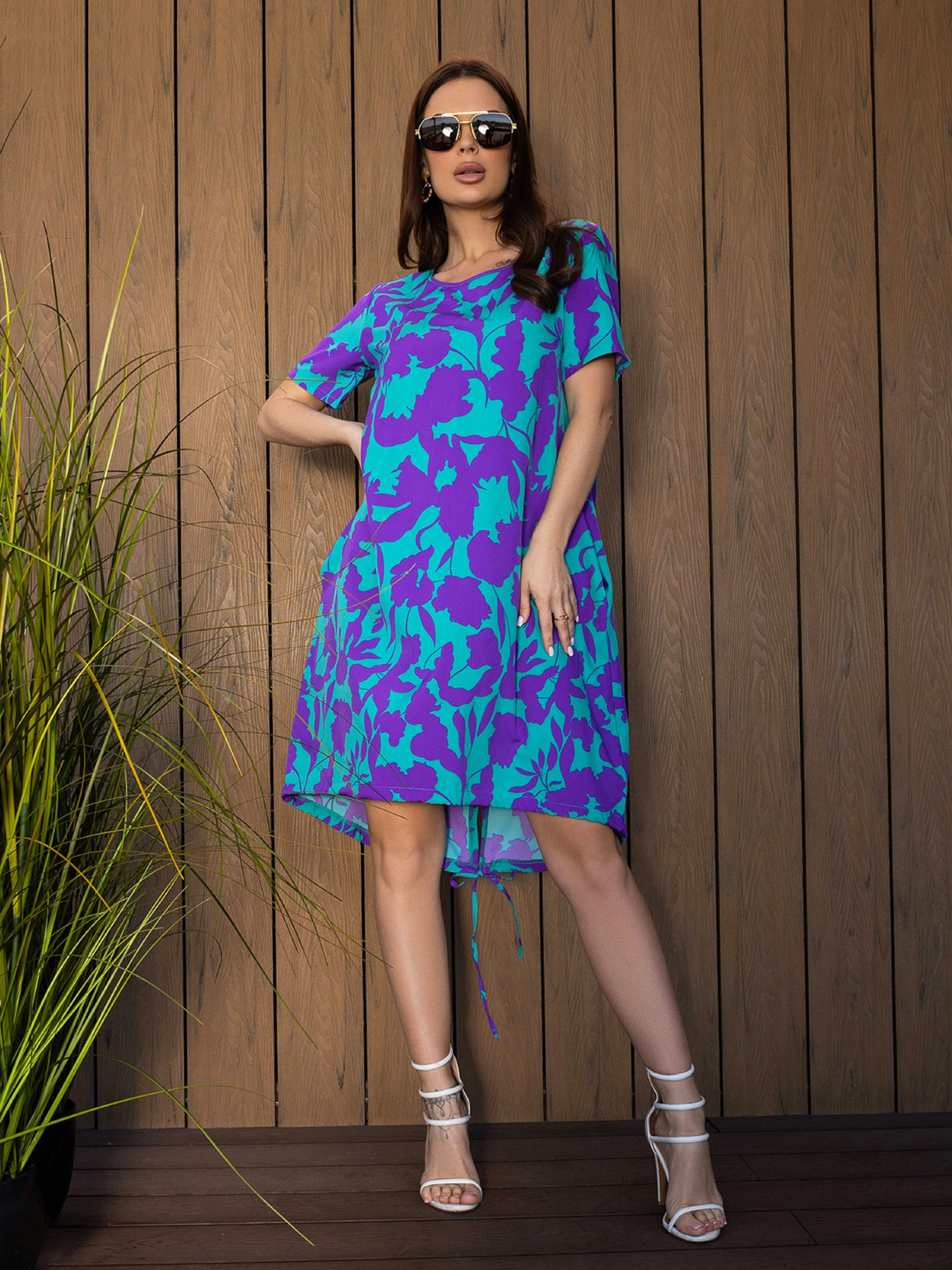 Сукня міні ISSA Plus модель 14675_бирюзовый Фото