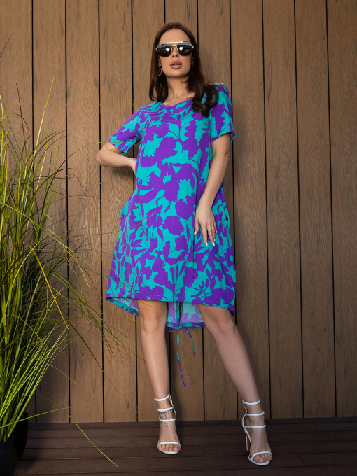 Платье мини ISSA Plus модель 14675_бирюзовый Фото