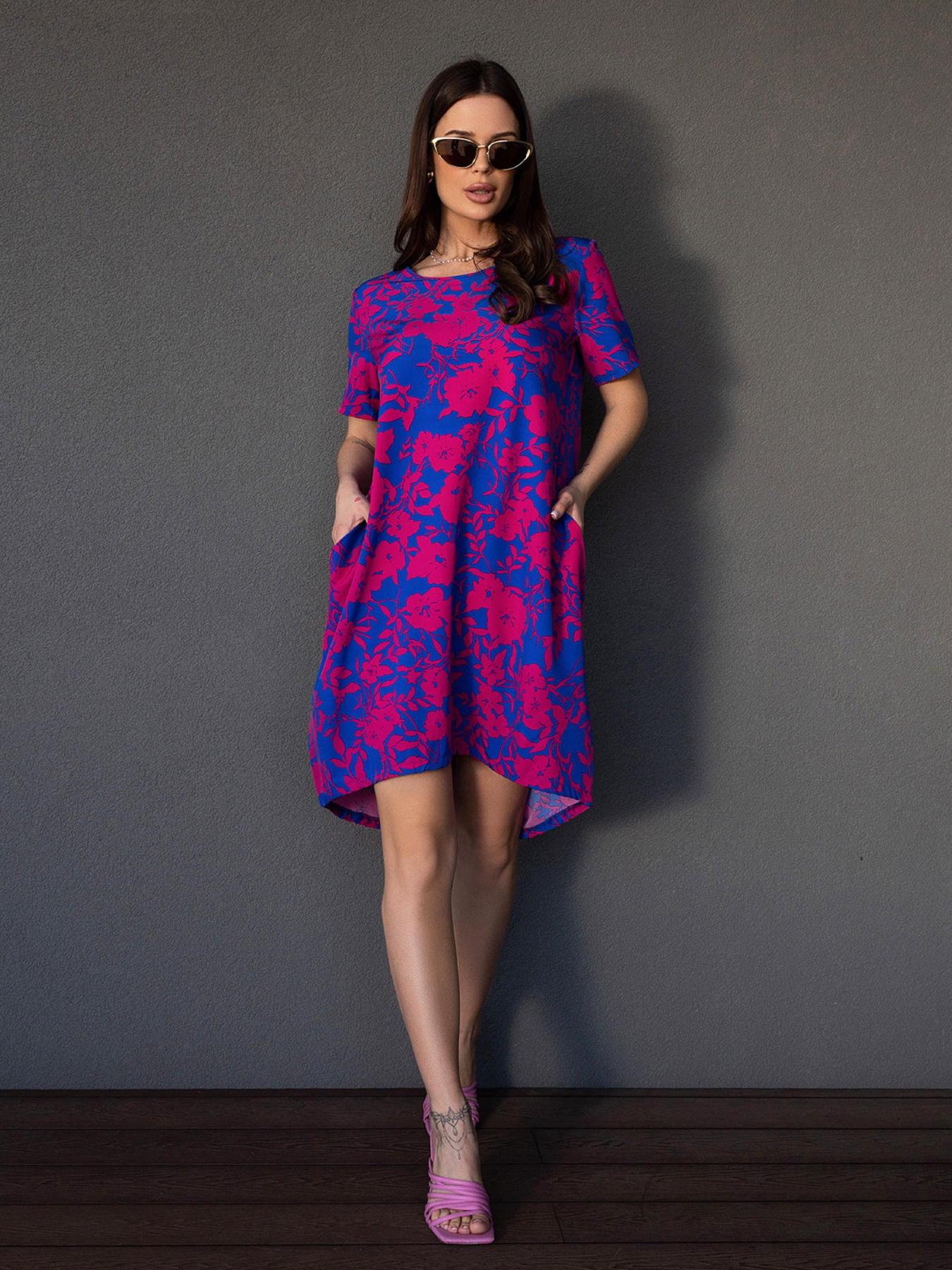 Платье мини ISSA Plus модель 14676_синий Фото