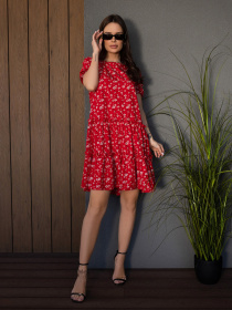 Платье мини ISSA Plus модель 14677_красный Платье мини ISSA Plus модель 14677_красный Фото