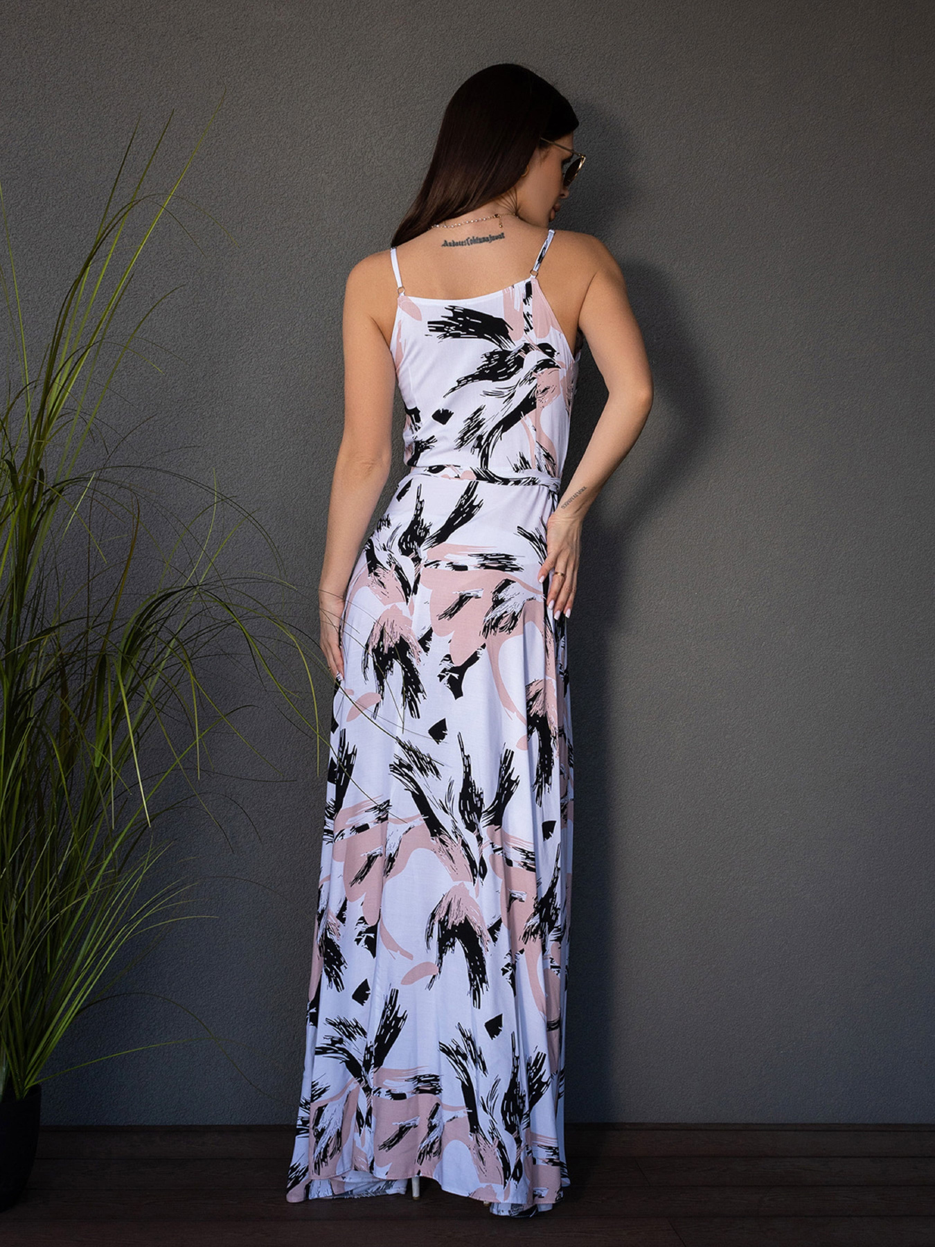 Сарафан ISSA Plus модель 14679_белый_бежевый Фото