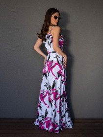 Сарафан ISSA Plus модель 14679_белый_малиновый Фото