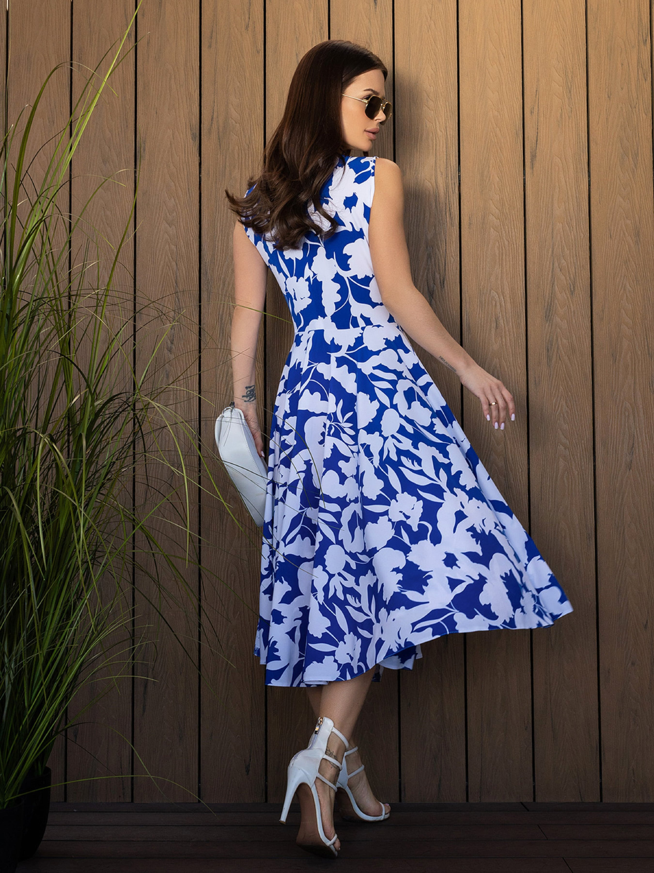 Платье миди ISSA Plus модель 14684_синий Фото