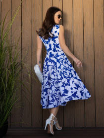 Платье миди ISSA Plus модель 14684_синий Фото