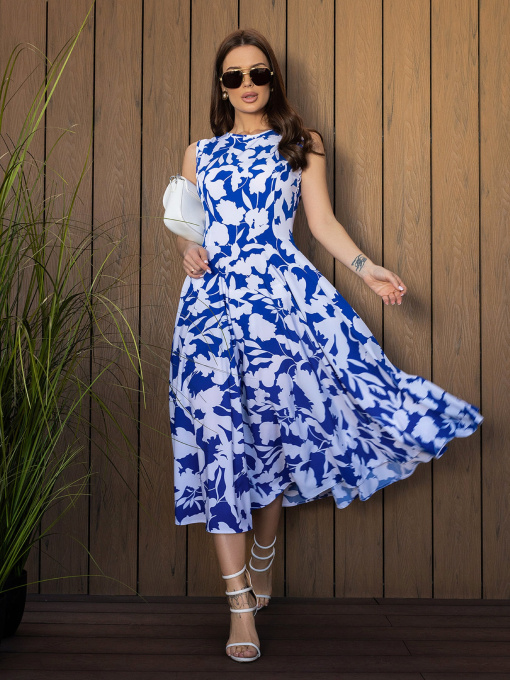 Платье миди ISSA Plus модель 14684_синий Фото