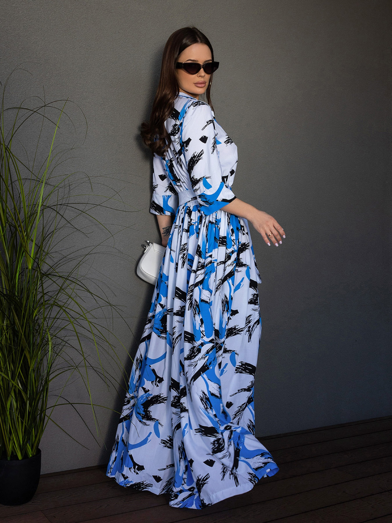 Сукня максі ISSA Plus модель 14685_голубой Фото