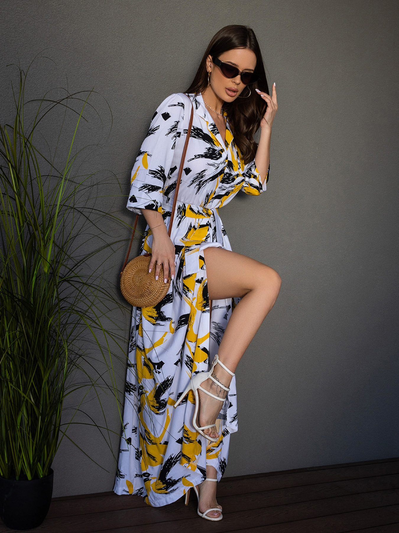 Сукня максі ISSA Plus модель 14685_желтый Фото