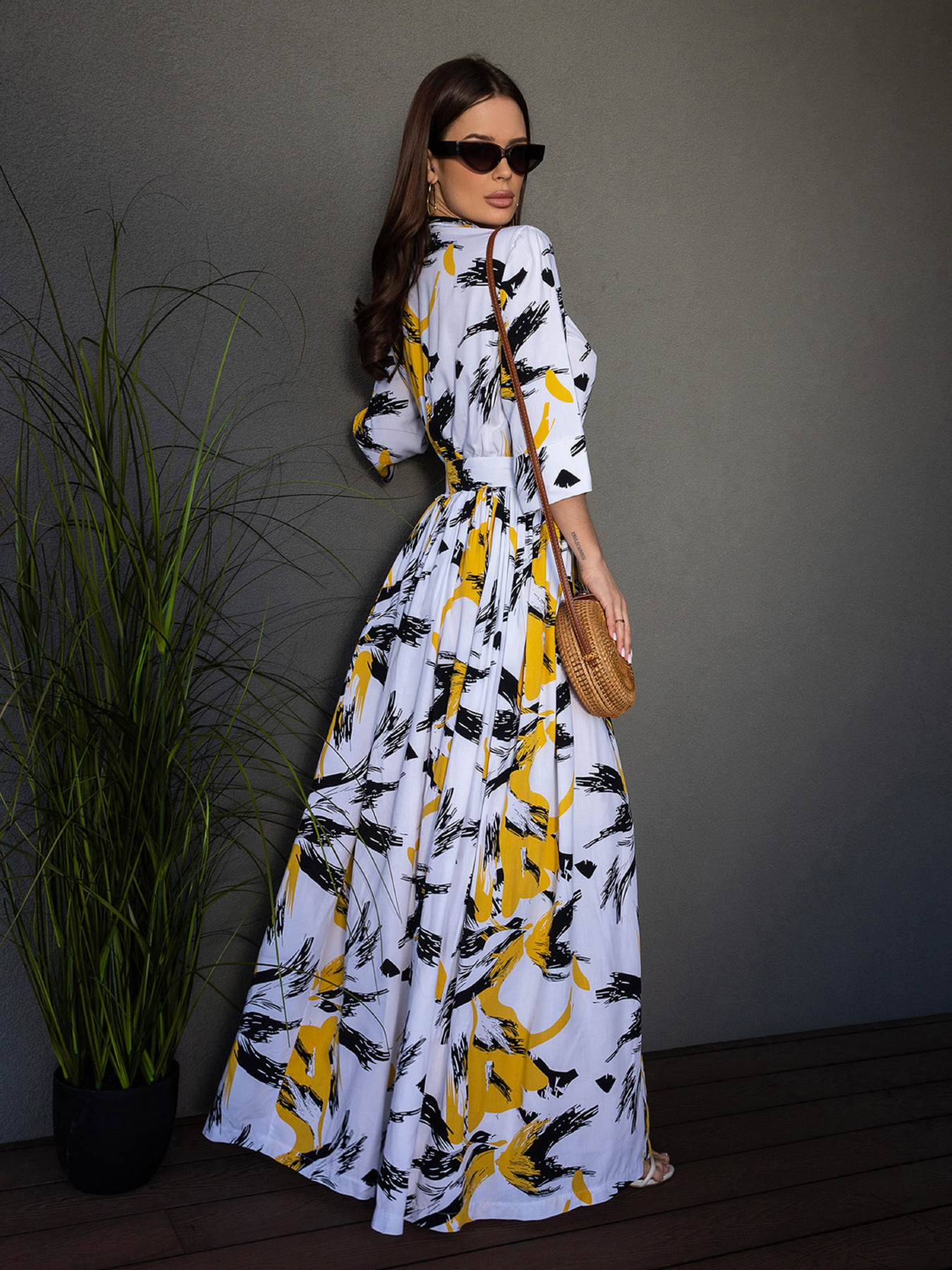 Сукня максі ISSA Plus модель 14685_желтый Фото