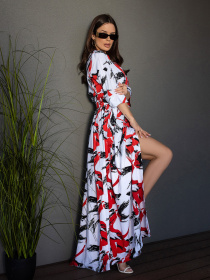 Сукня максі ISSA Plus модель 14685_красный Фото