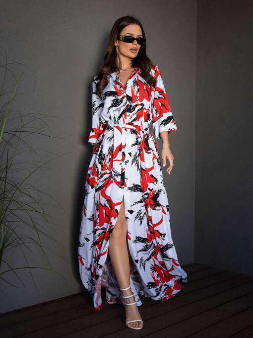 Платье макси ISSA Plus модель 14685_красный Фото