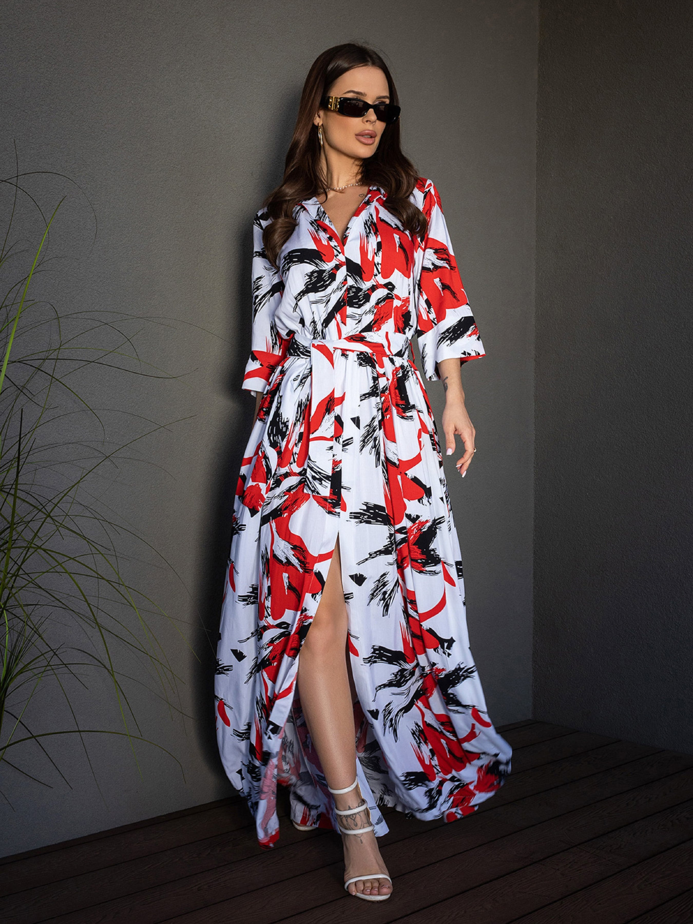 Сукня максі ISSA Plus модель 14685_красный Фото