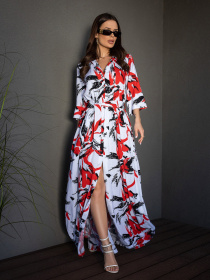 Сукня максі ISSA Plus модель 14685_красный Фото