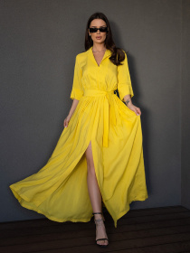 Сукня максі ISSA Plus модель 14686_желтый Фото