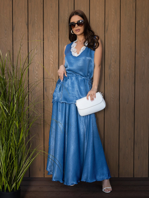 Костюм ISSA Plus модель 14689_голубой Фото