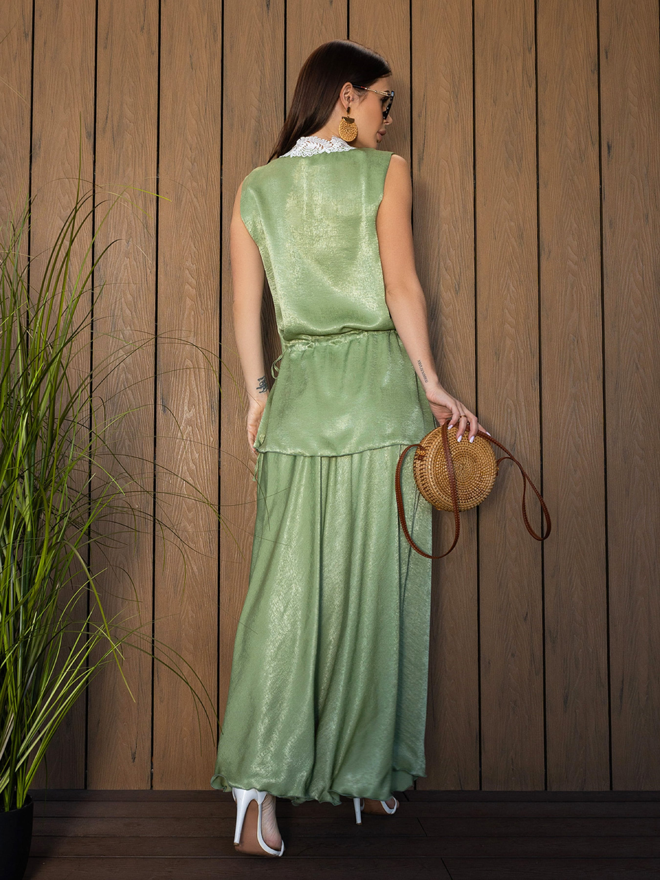 Костюм ISSA Plus модель 14689_оливковый Фото