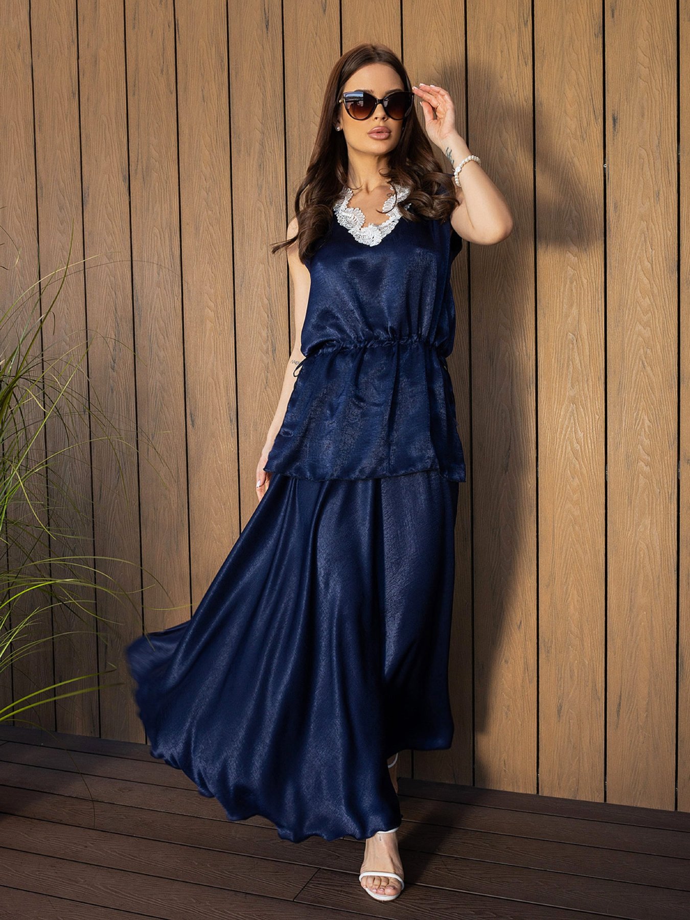 Костюм ISSA Plus модель 14689_темно_синий Фото