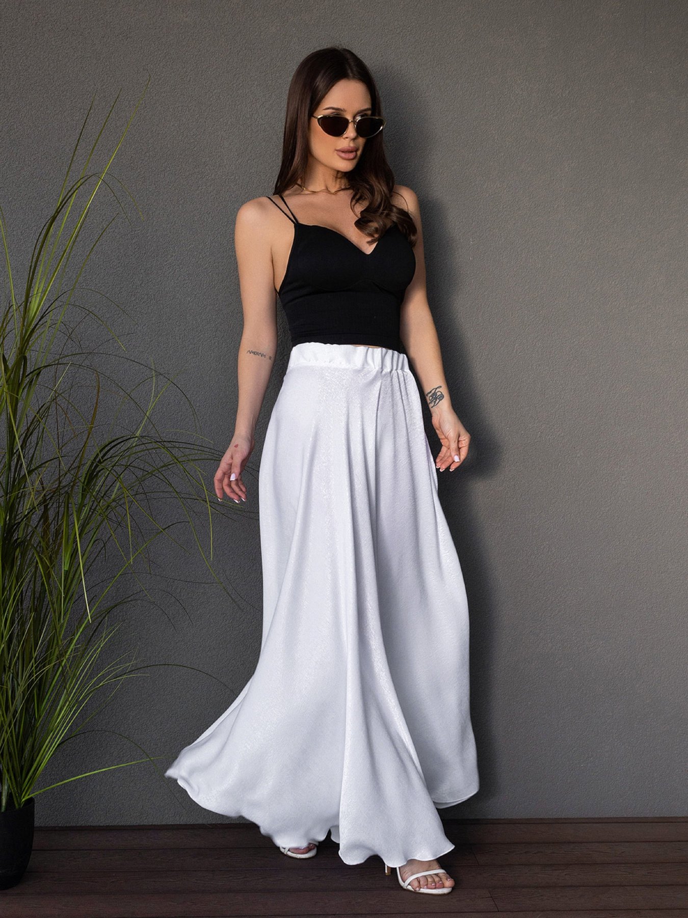 Юбка макси ISSA Plus модель 14690_белый Фото