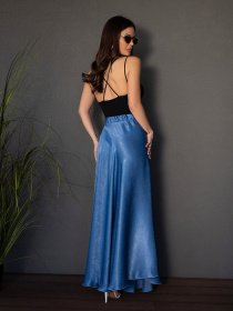 Юбка макси ISSA Plus модель 14690_голубой Фото