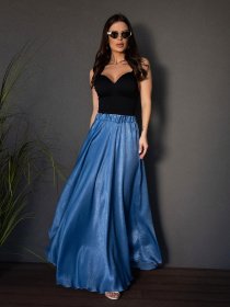 Юбка макси ISSA Plus модель 14690_голубой Фото