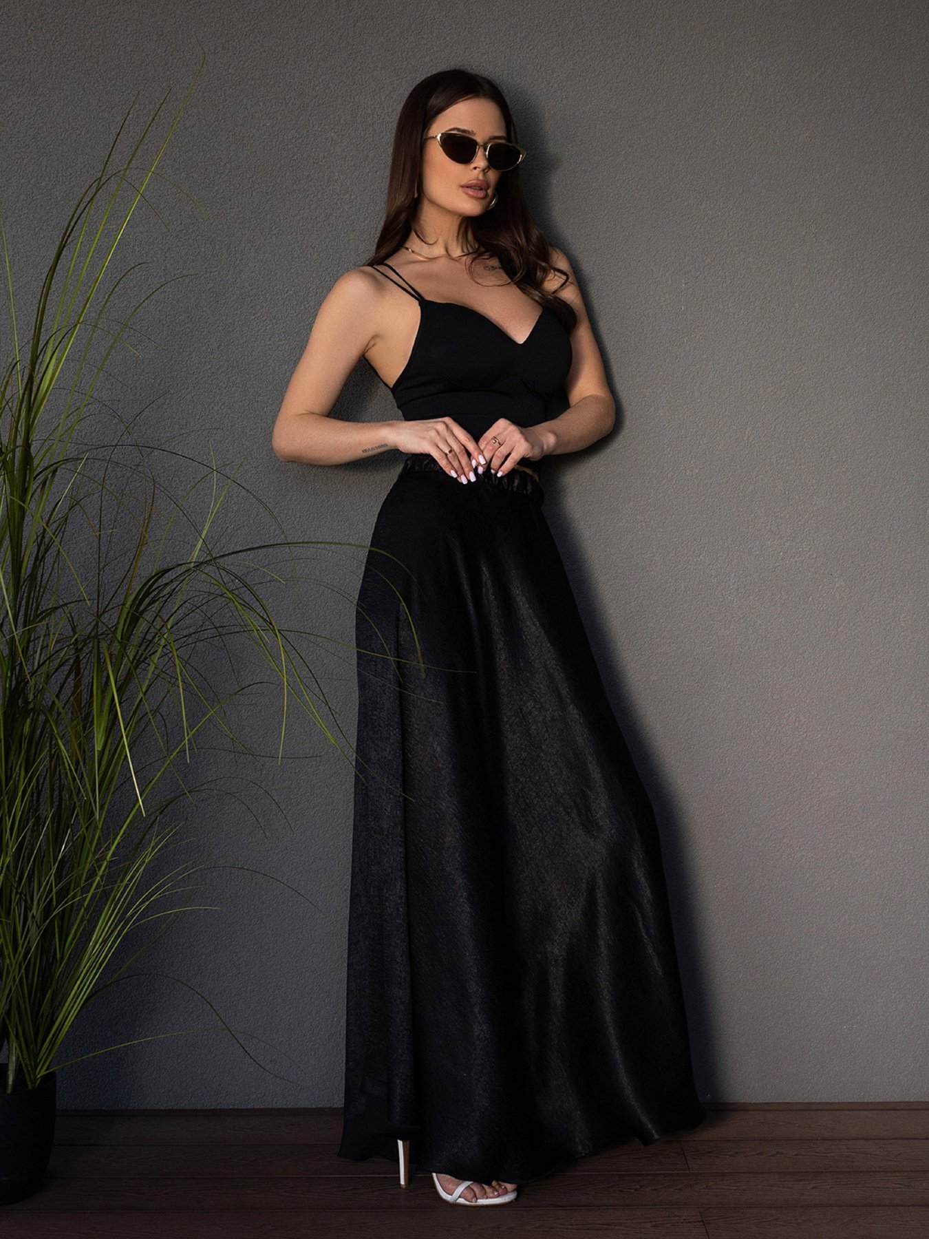 Спідниця максі ISSA Plus модель 14690_черный Фото