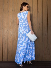 Сарафан ISSA Plus модель 14691_голубой Фото