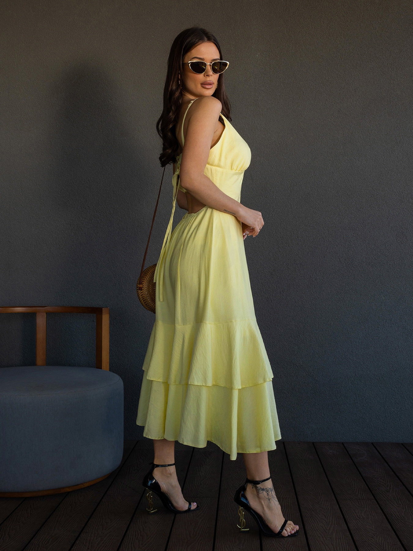 Костюм ISSA Plus модель 14697_желтый Фото