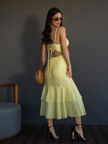 Костюм ISSA Plus модель 14697_желтый Фото