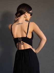 Повседневный костюм ISSA Plus модель 14697_черный Фото