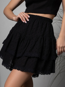 Юбка мини ISSA Plus модель 14698_черный Фото