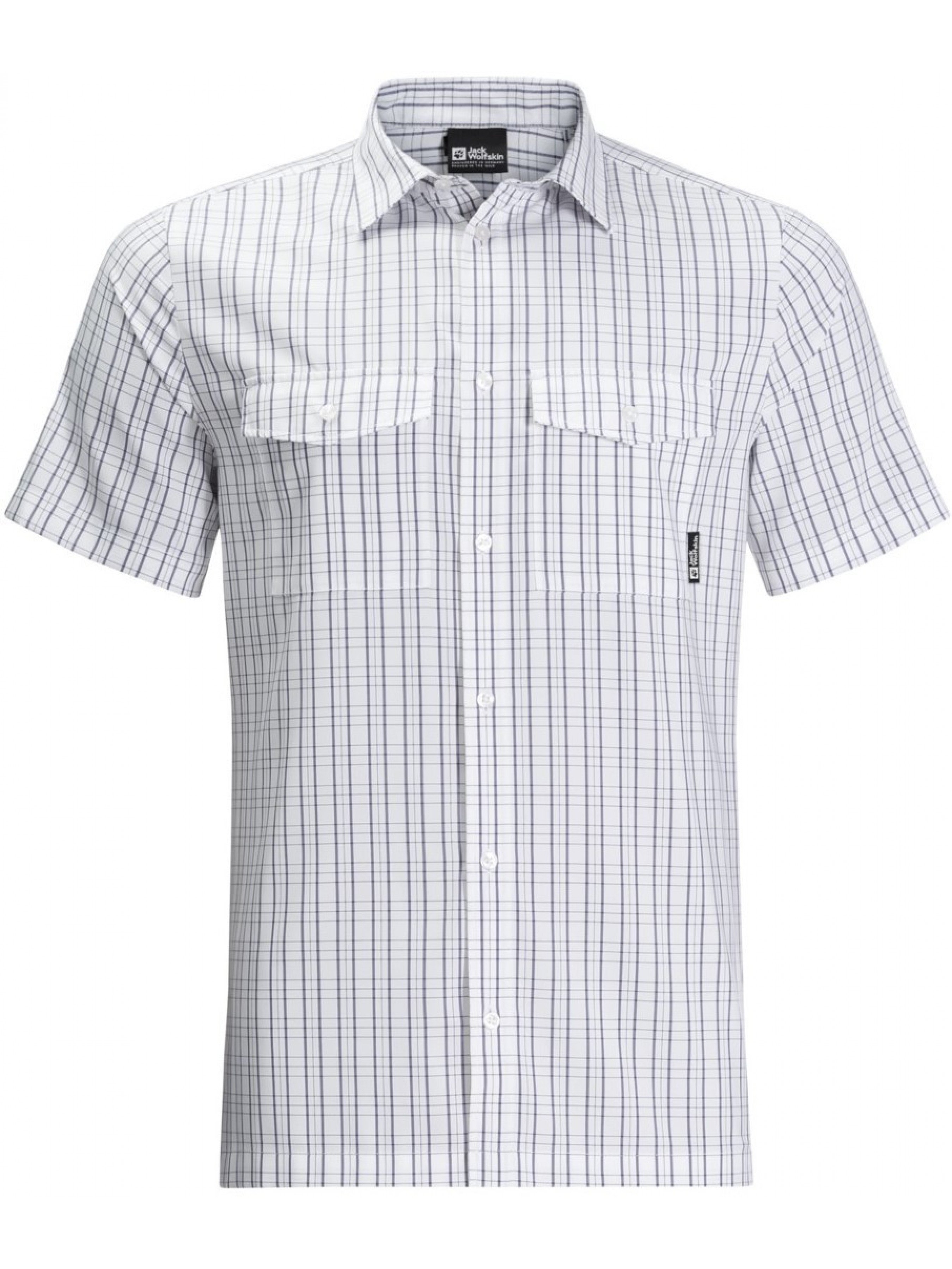 Чоловіча Сорочка повсякденна Jack Wolfskin Thompson shirt (c62877ea-eb42-11ec-87b4-0050568c5378) колір білий, матеріал поліестер