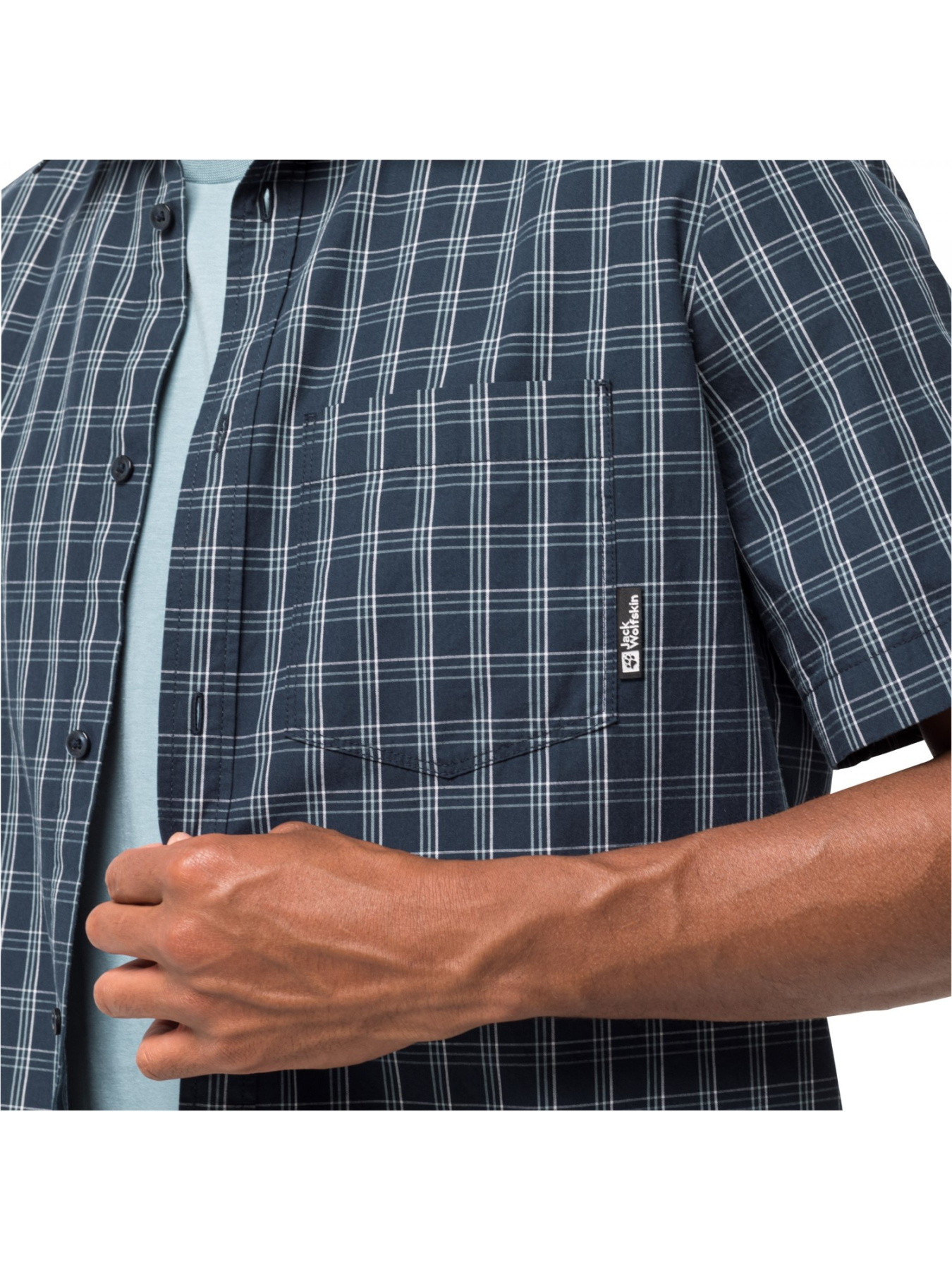 Рубашка повседневная Jack Wolfskin Hot springs shirt m модель 1402333_7630 Фото