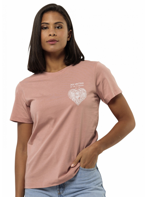 Футболка Jack Wolfskin Discover heart t w модель 1809701_2919 Фото