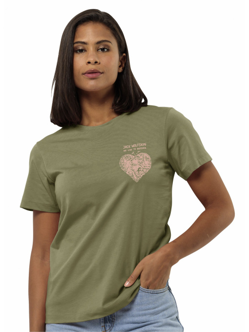 Футболки и поло Jack Wolfskin Discover heart t w модель 1809701_4511 Фото