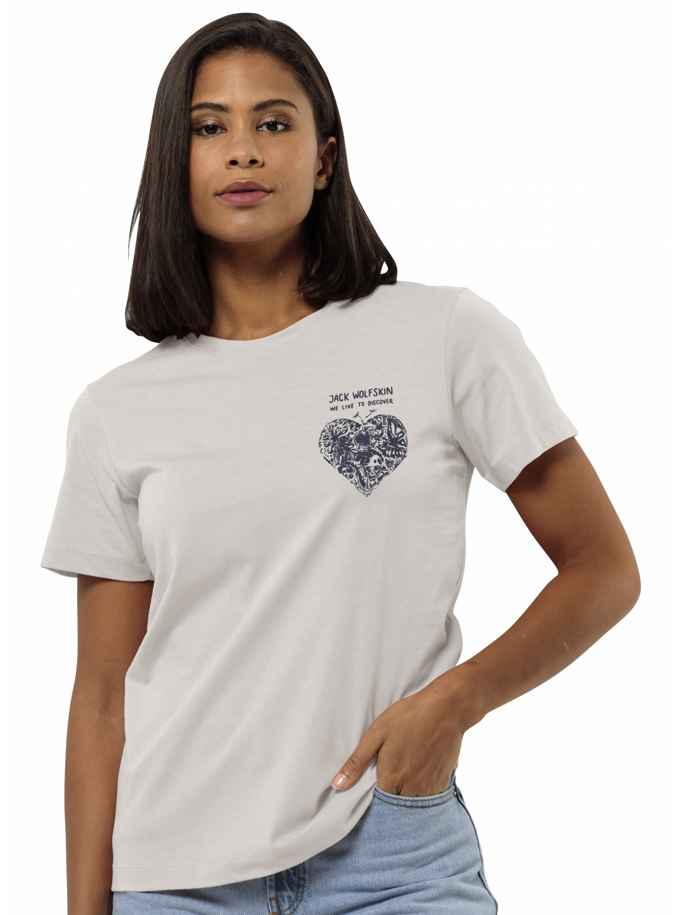 Футболка Jack Wolfskin Discover heart t w модель 1809701_5629 Фото