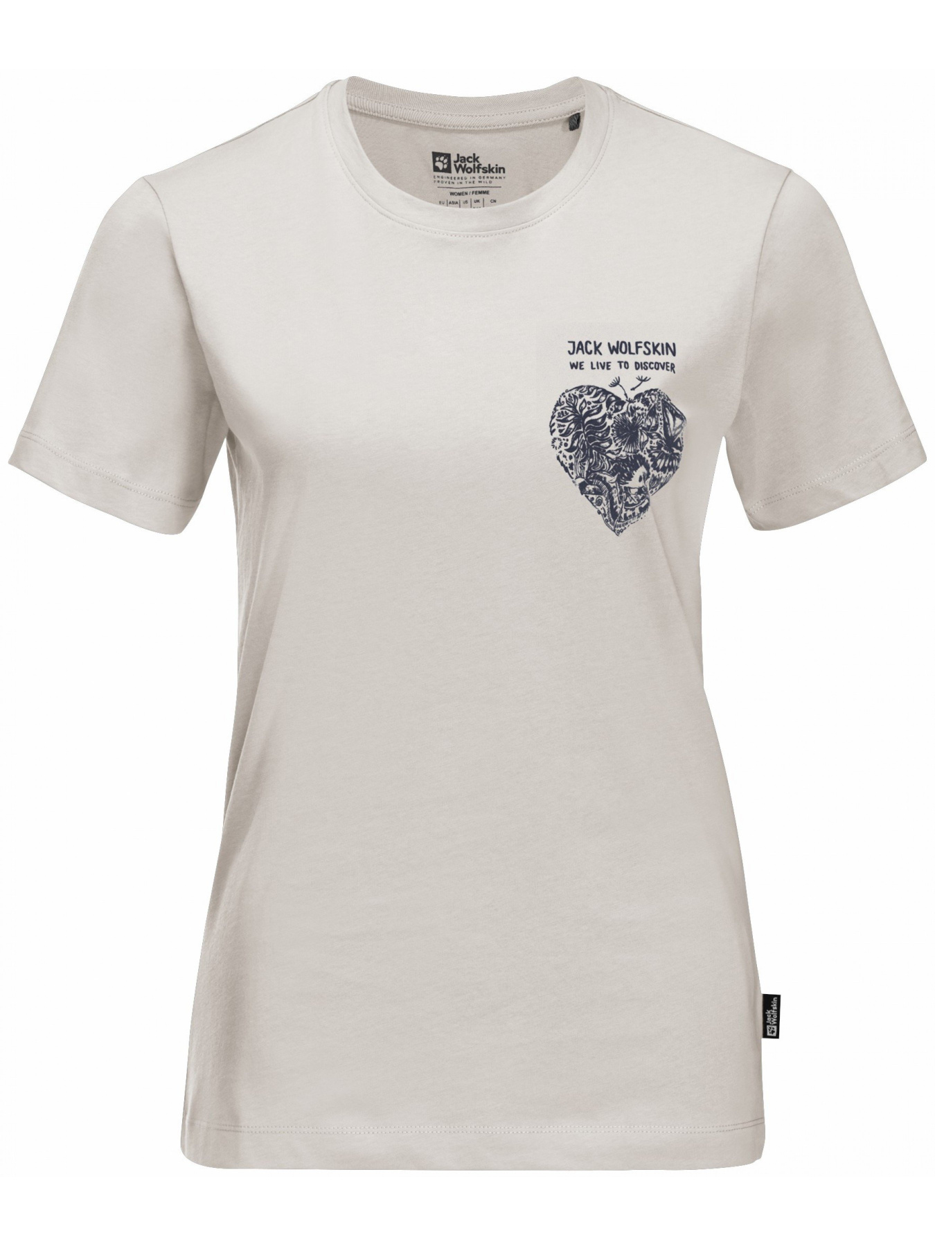 Футболка Jack Wolfskin Discover heart t w модель 1809701_5629 Фото