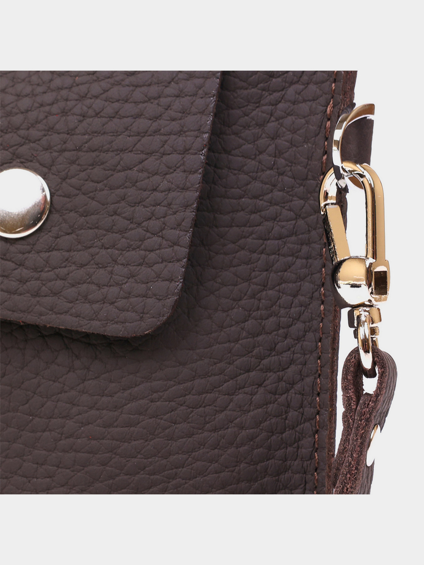 Кожаная матовая тревел-косметичка Shvigel Коричневый Shvigel модель bag24_16418 Фото