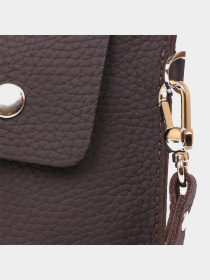 Кожаная матовая тревел-косметичка Shvigel Коричневый Shvigel модель bag24_16418 Фото