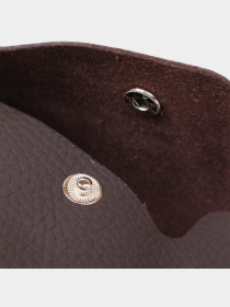 Кожаная матовая тревел-косметичка Shvigel Коричневый Shvigel модель bag24_16418 Фото