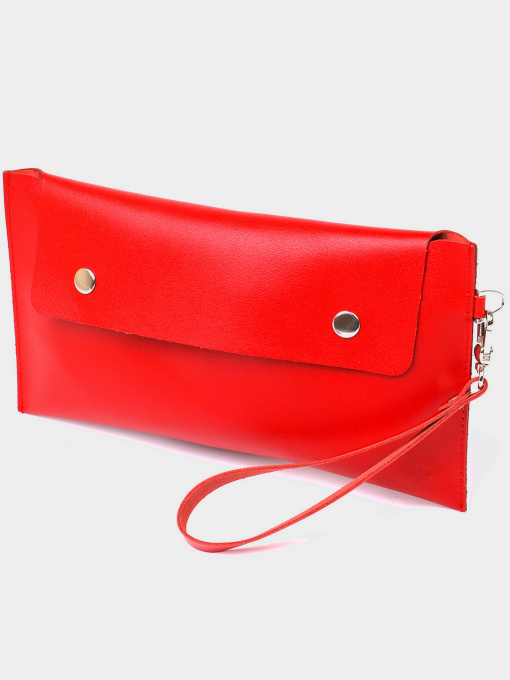 Женская кожаная тревел-косметичка Shvigel Красный Shvigel модель bag24_16421 Фото