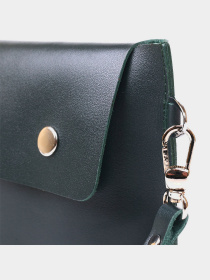 Кожаная практичная тревел-косметичка Shvigel Зеленый Shvigel модель bag24_16423 Фото