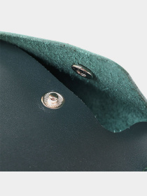 Кожаная практичная тревел-косметичка Shvigel Зеленый Shvigel модель bag24_16423 Фото