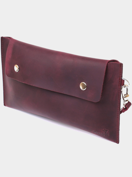 Винтажная женская тревел-косметичка Shvigel Бордовый Shvigel модель bag24_16429 Фото