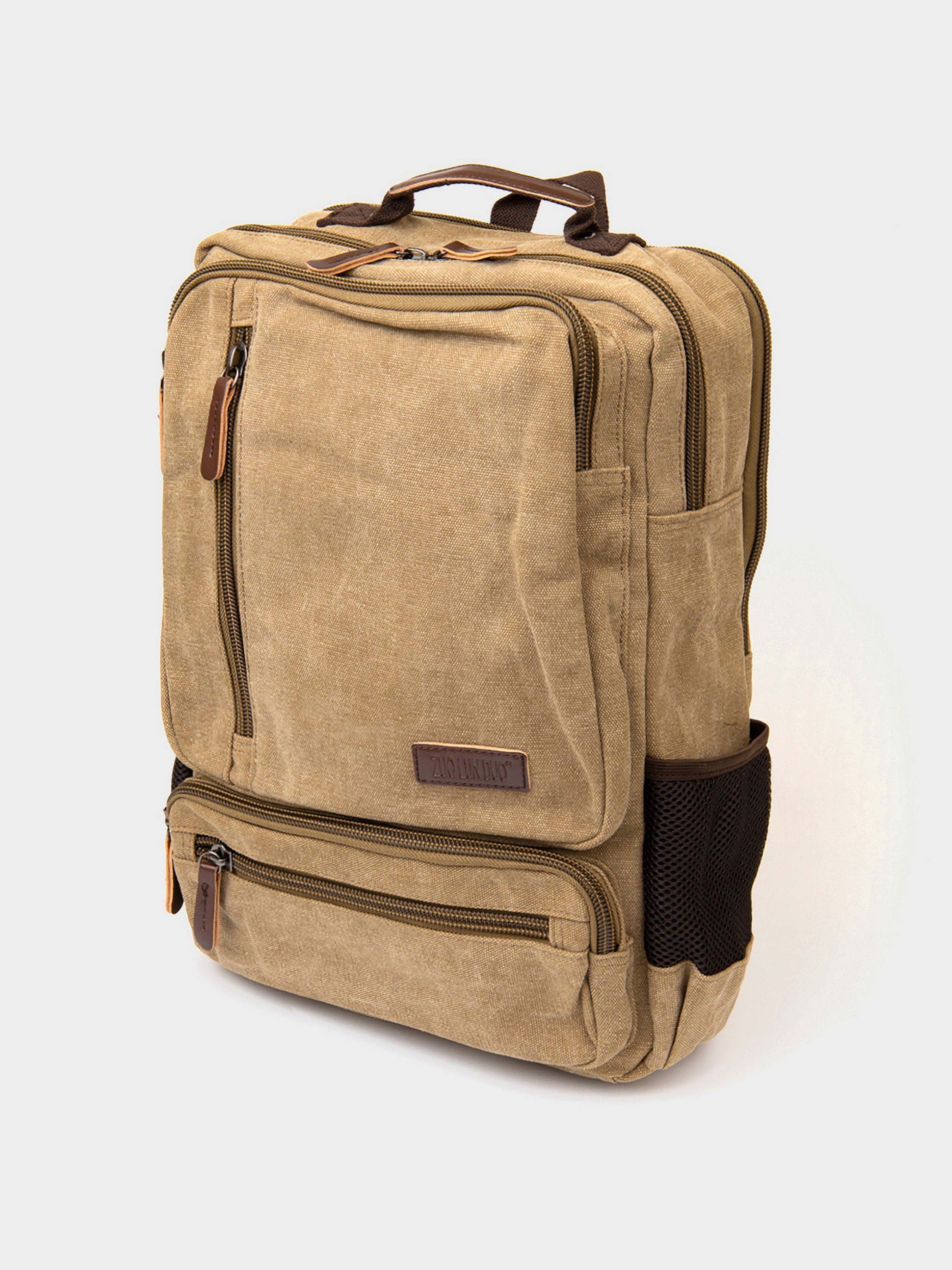 Vintage Повсякденний рюкзак (bag24_20616) Унісекс колір - Бежевий матеріал - Текстиль