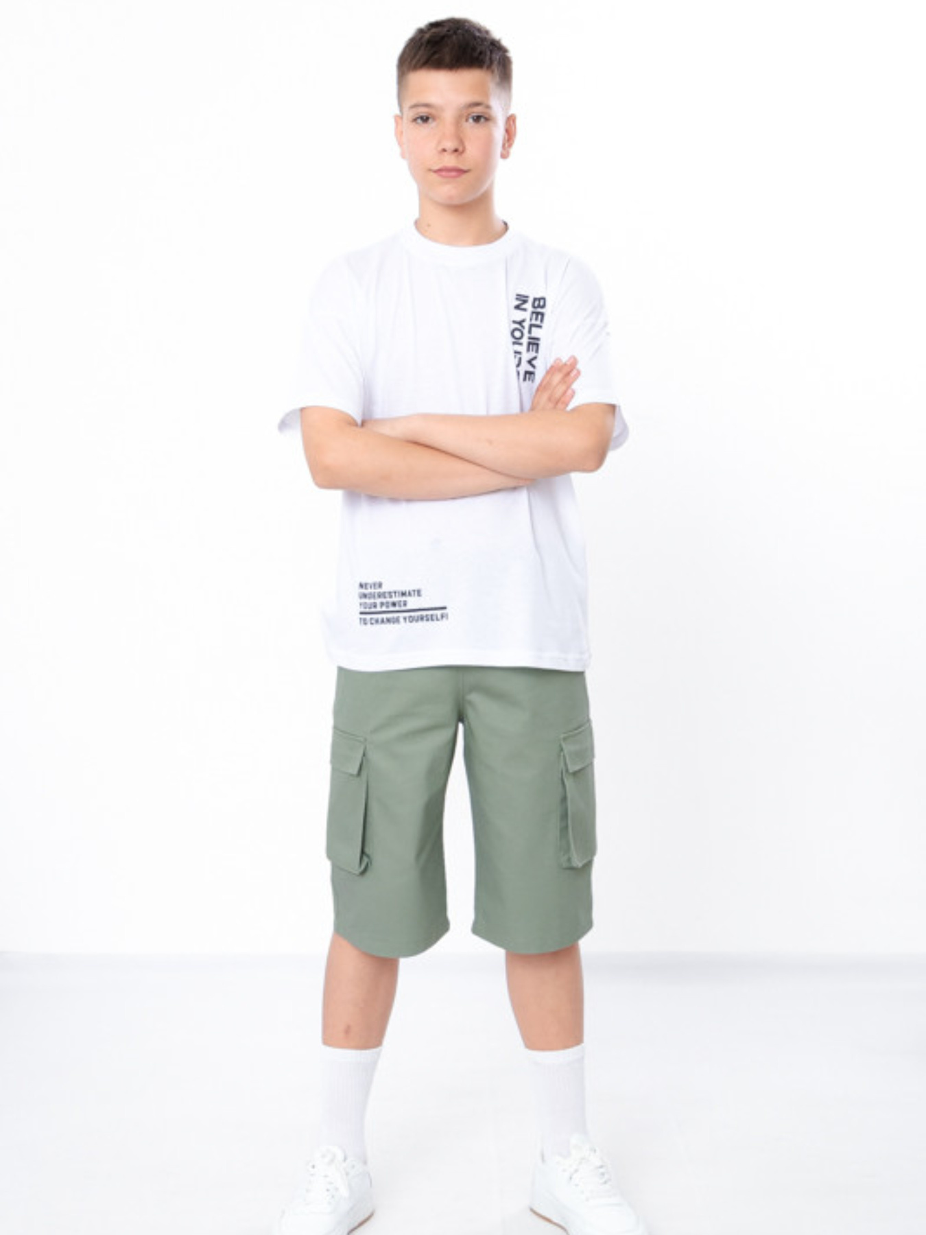 Повсякденні шорти Носи своє модель 6428-107-olivkovo-srij Фото