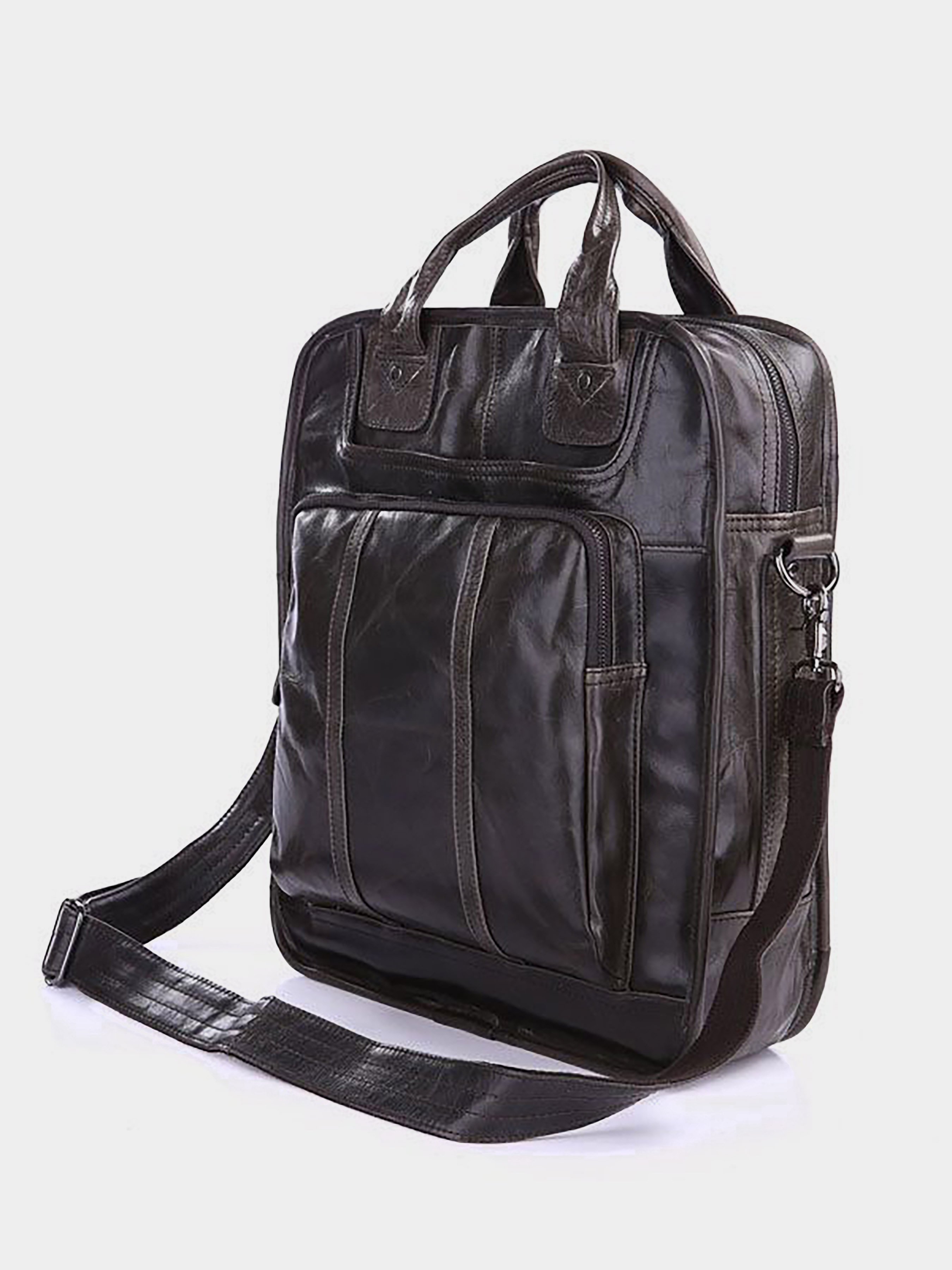 Vintage Мессенджер (bag24_14068) Чоловіче колір - Сірий матеріал - Шкіра